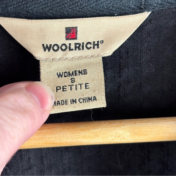 EUC Woolrich Black Zip-up Ribbed Corduroy Teddy Jacket Sz S Petite - Picture 6 of 11